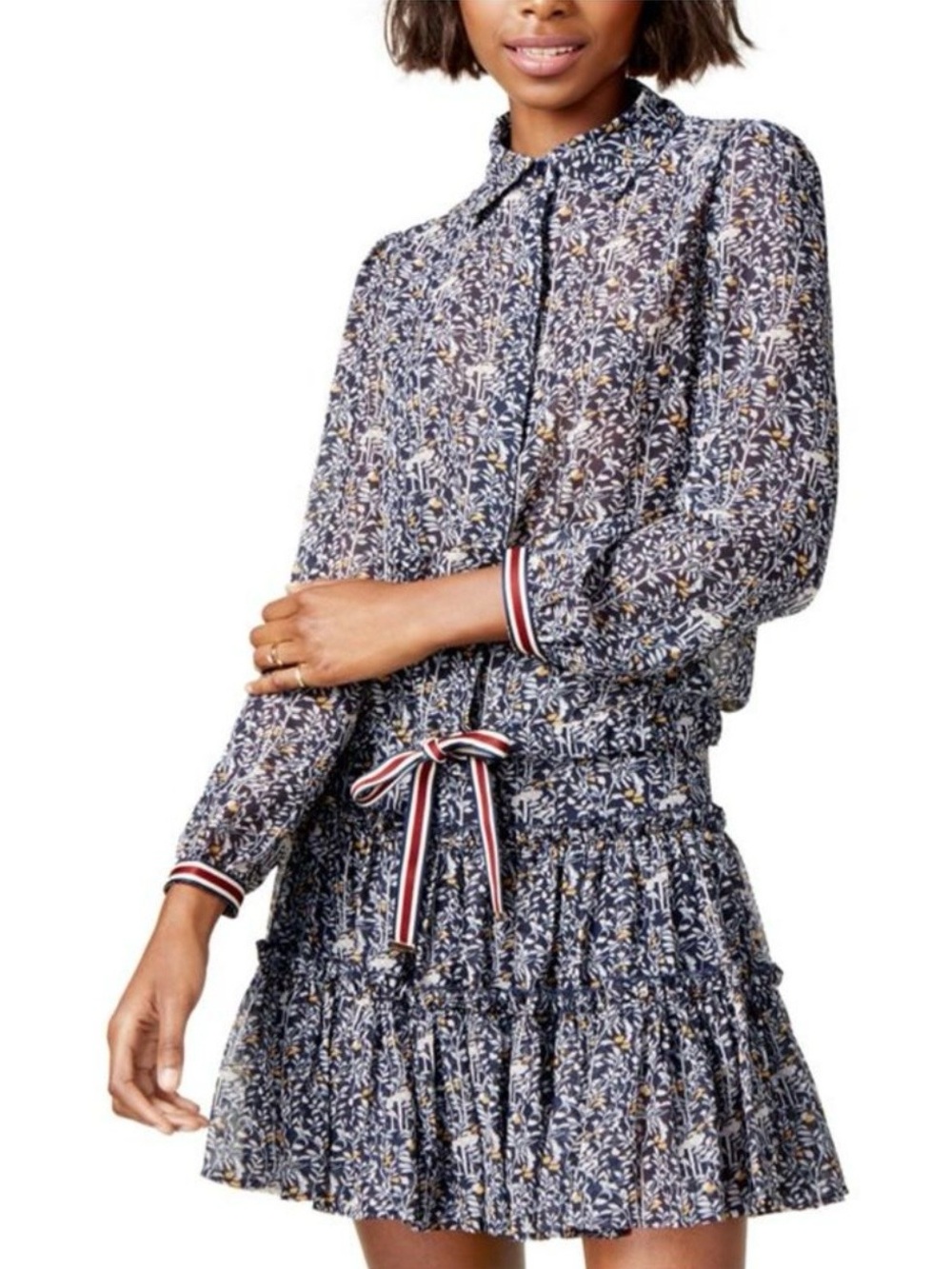Mare Mare Womens Evant Button
Down Blouse & Ruffled Skirt